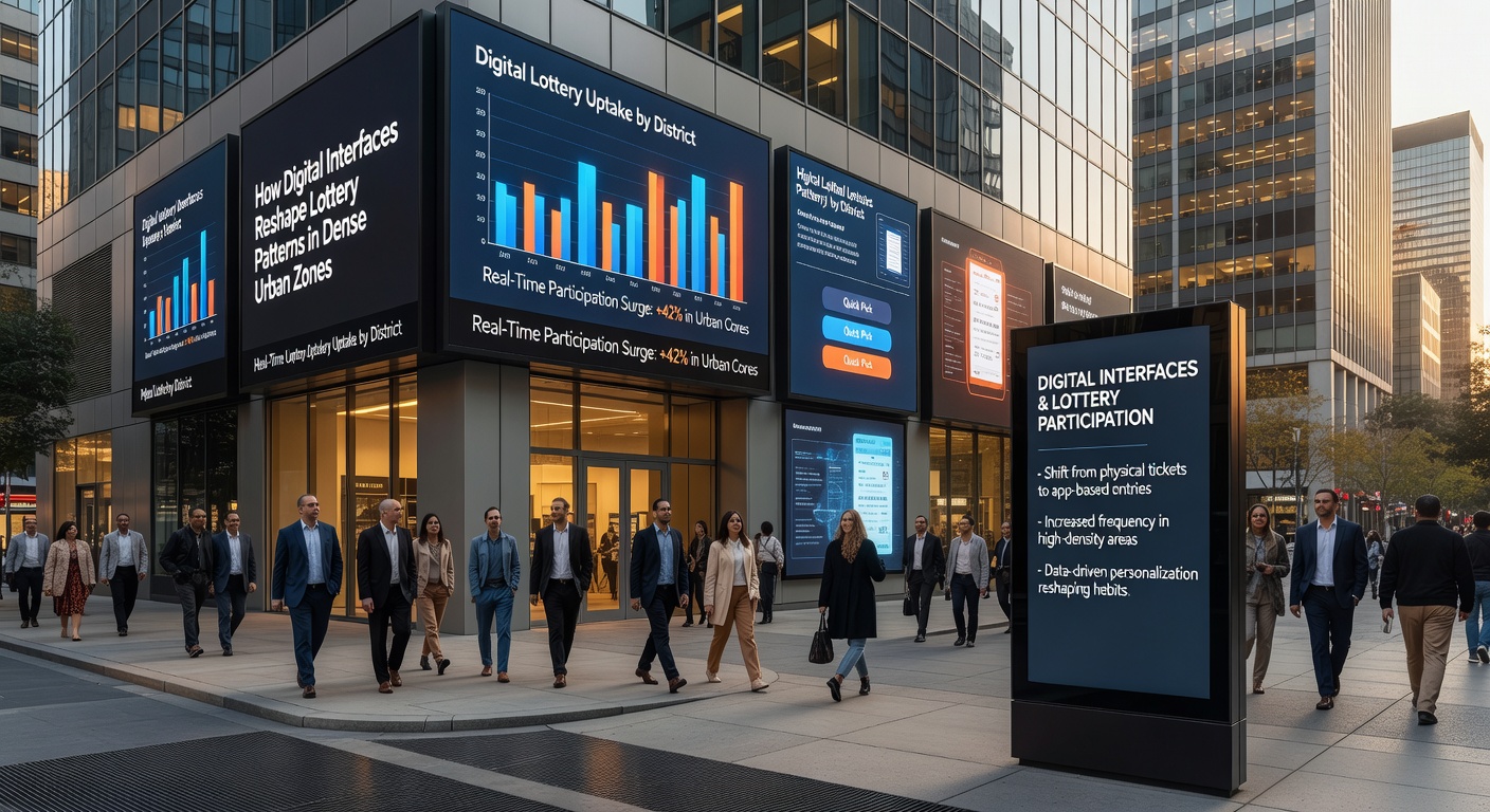 Data visualization showing rising digital lottery participation rates across major cities