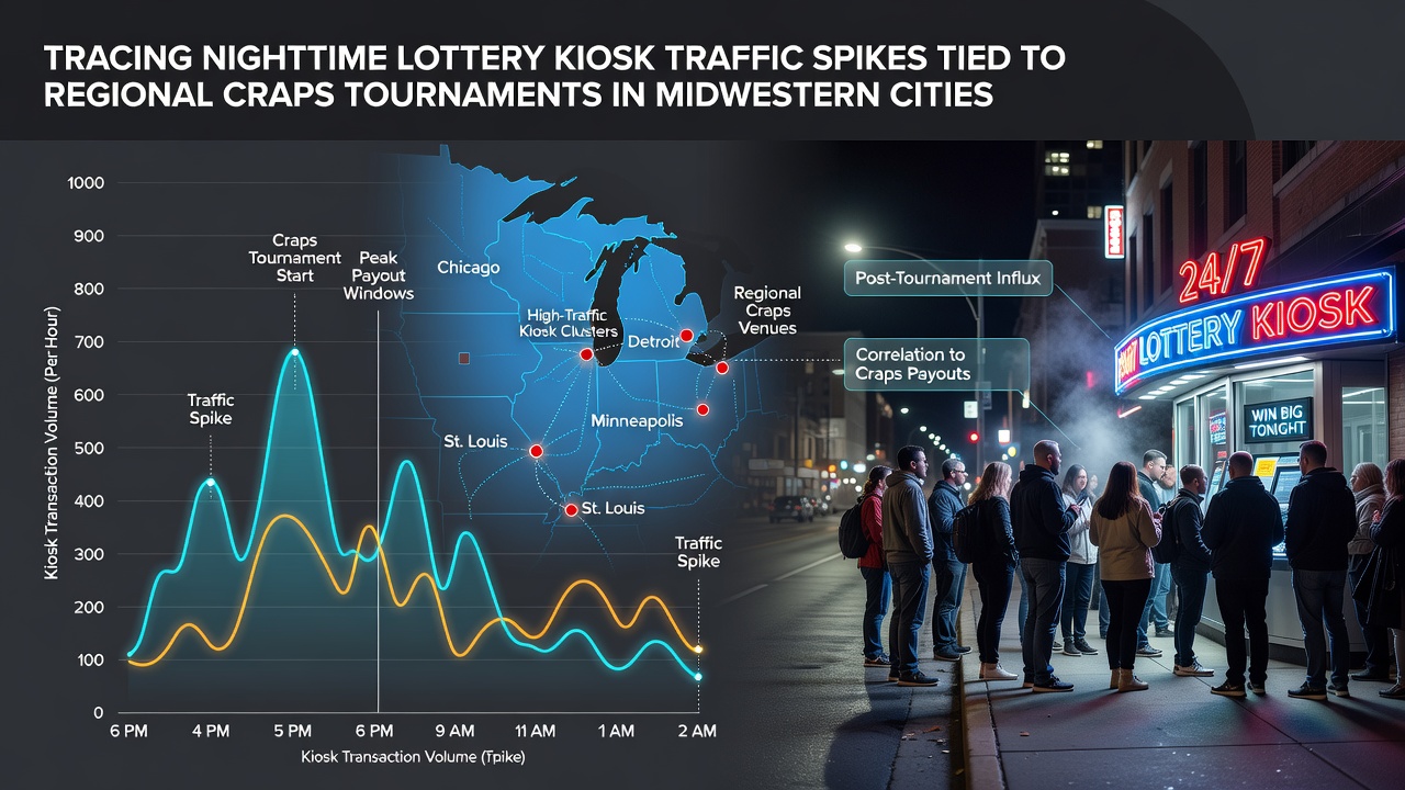 Data dashboard displaying lottery sales spikes correlated with craps tournament schedules in Midwestern locations